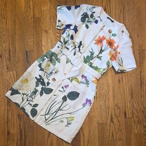 Floral Print Belted Dress